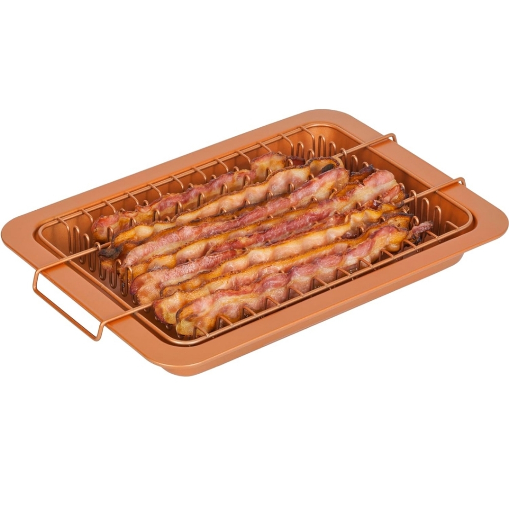 GOTHAM STEEL | Bacon Bonanza Copper 12 slice oven bacon